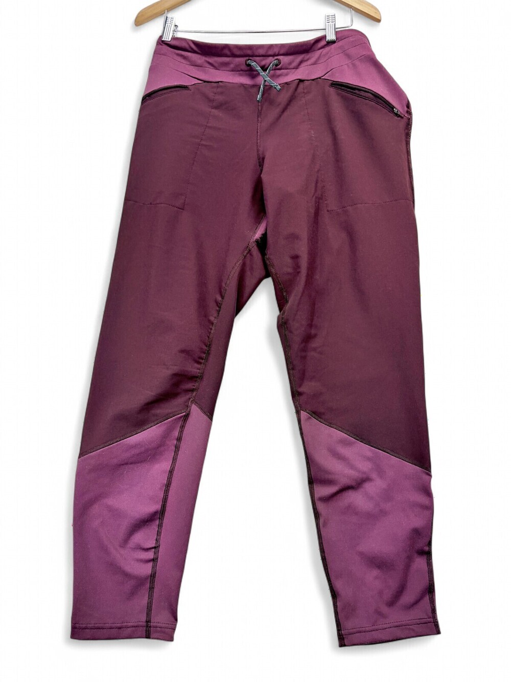 Columbia Womens Hiking Joggers Drawstring Waist Large Plum Burgundy 1923291